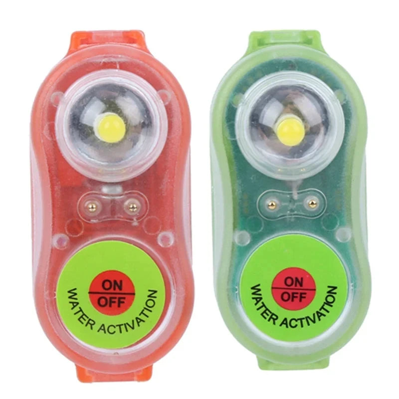 LED Seawater Activated Life Jacket Light Self Lighting Safety Vest Accessory Waterproof Plastic for Adult Child Survival Gear