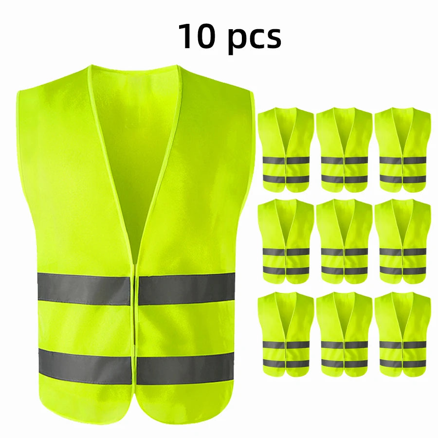 Safety High Visibility Reflective Vest Night Cycling Lightweight Adjustable For Vest Gear For Night Jogging Biking Runing