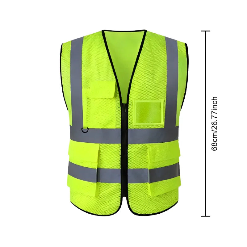 Adjustable Reflective Highlight Security Vests High Visibility Safety Vest Traffic Night Outdoor For Running Cycling Sports
