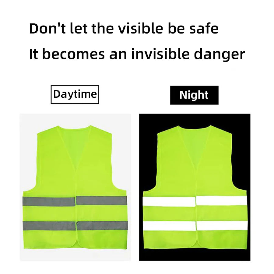 Safety High Visibility Reflective Vest Night Cycling Lightweight Adjustable For Vest Gear For Night Jogging Biking Runing