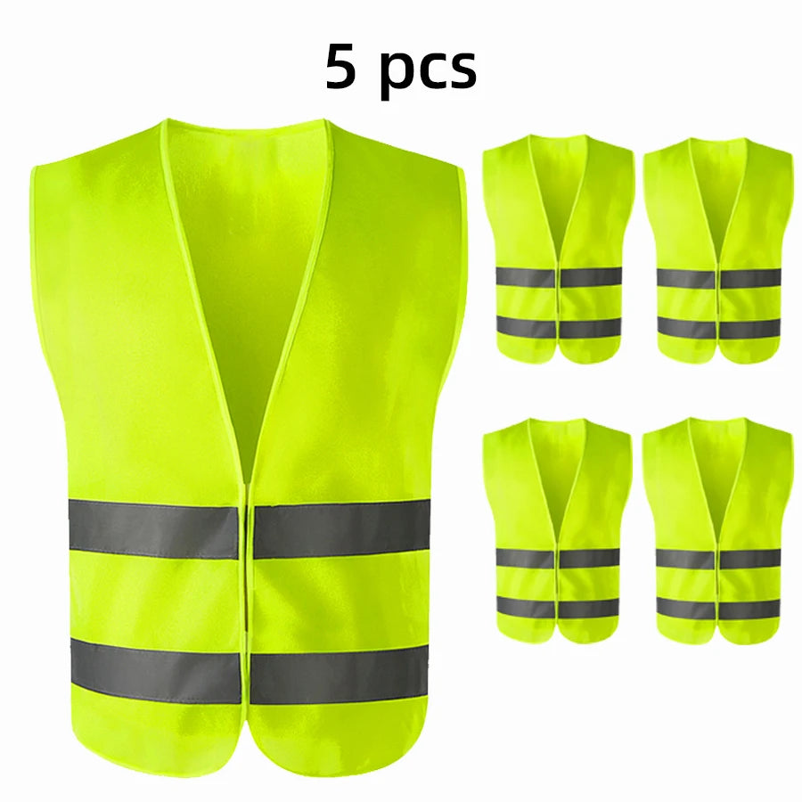Safety High Visibility Reflective Vest Night Cycling Lightweight Adjustable For Vest Gear For Night Jogging Biking Runing