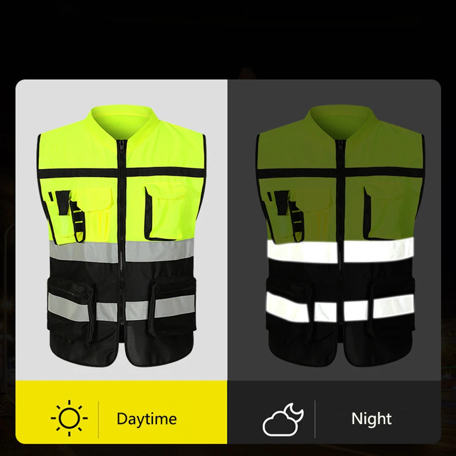 Night Walking Highlight Vests Outdoor Adjustable Safety Vest Lightweight Biking Safety Straps Waterproof Running Gear
