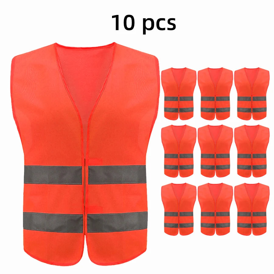 Safety High Visibility Reflective Vest Night Cycling Lightweight Adjustable For Vest Gear For Night Jogging Biking Runing