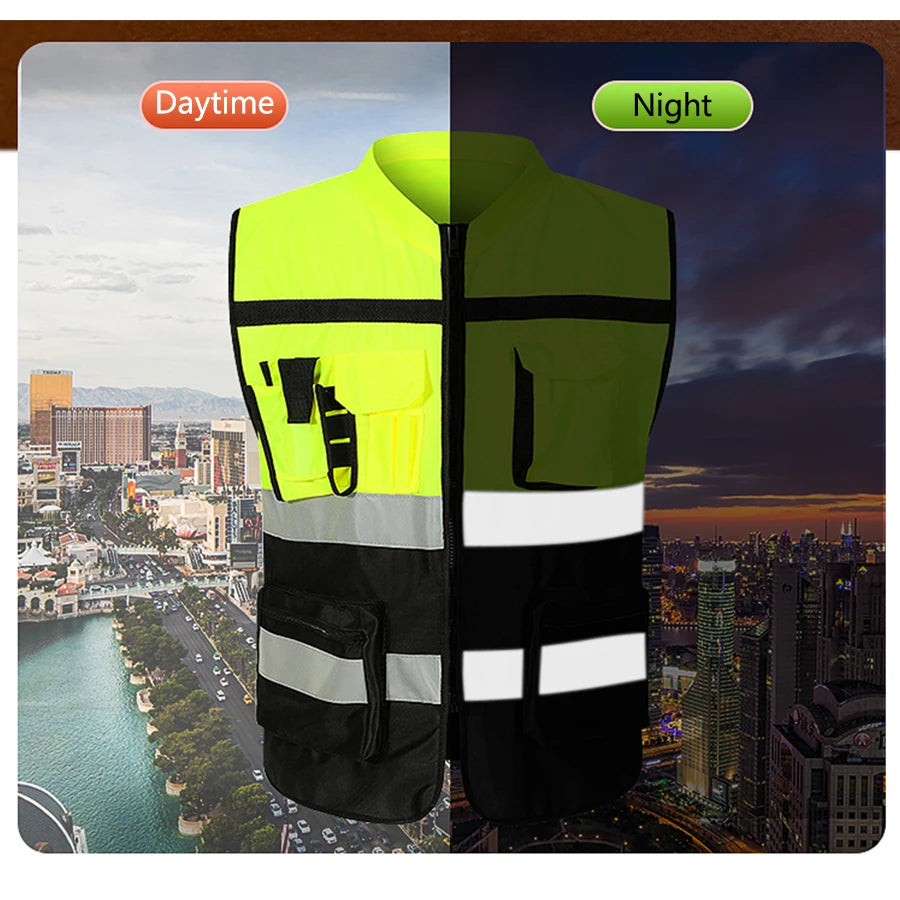 Night Walking Highlight Vests Outdoor Adjustable Safety Vest Lightweight Biking Safety Straps Waterproof Running Gear