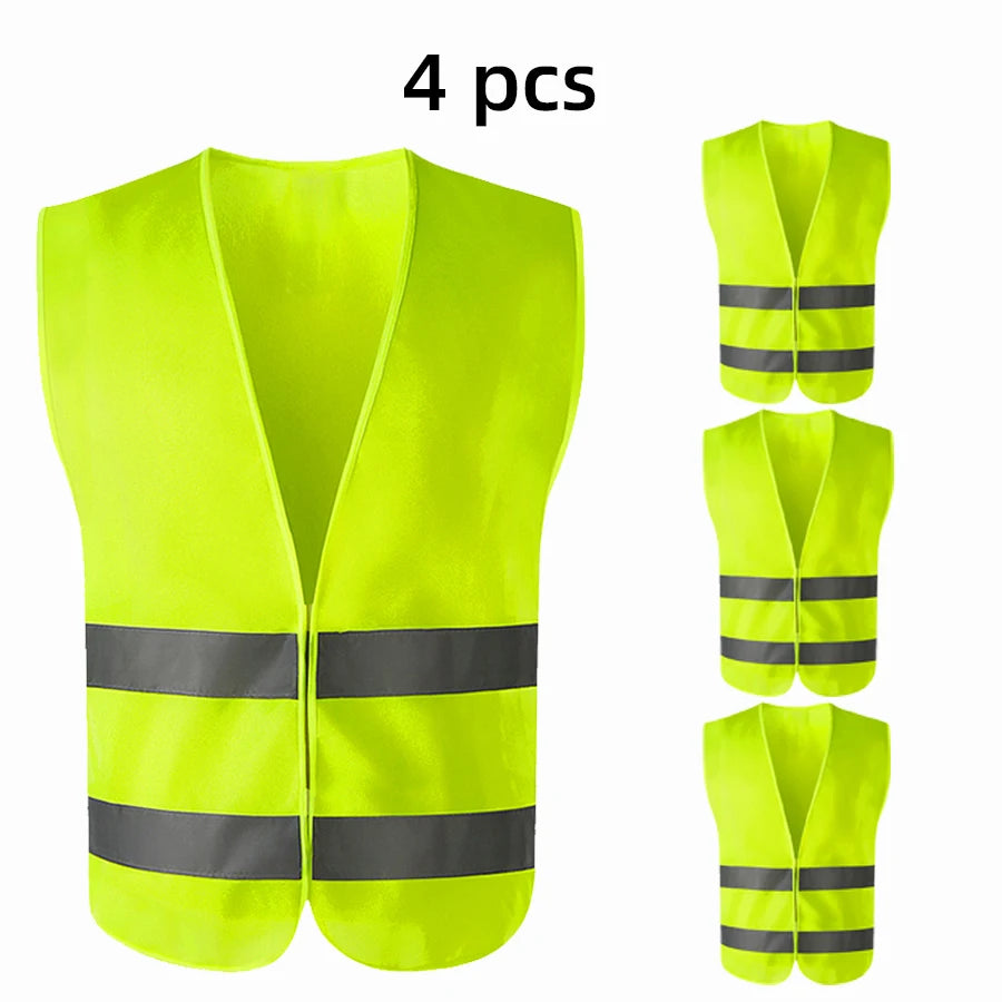 Safety High Visibility Reflective Vest Night Cycling Lightweight Adjustable For Vest Gear For Night Jogging Biking Runing