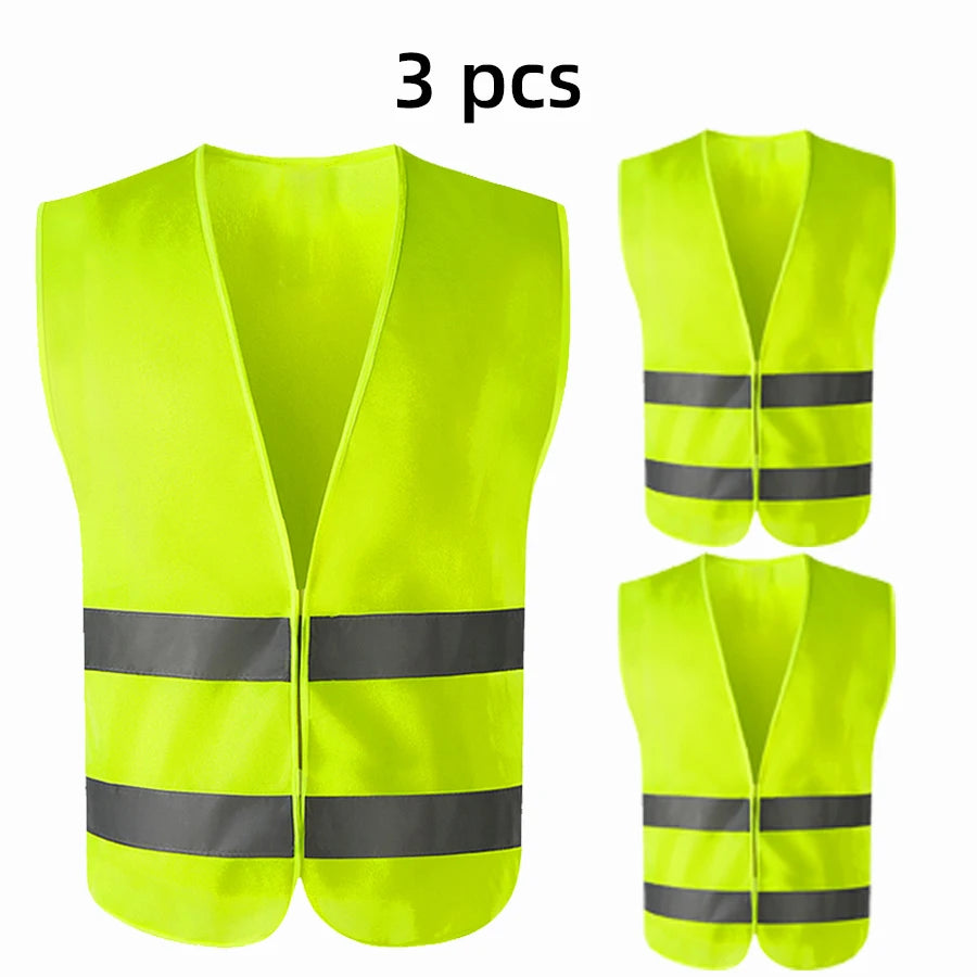 Safety High Visibility Reflective Vest Night Cycling Lightweight Adjustable For Vest Gear For Night Jogging Biking Runing